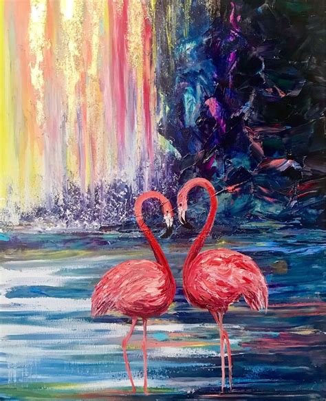 Caribbean Flamingos Painting By Anna Pavlovich Naneva Saatchi Art