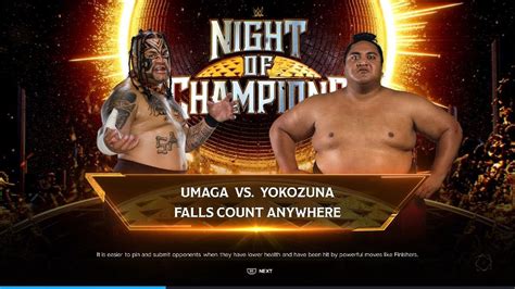 WWE 2K24 Umaga VS Yokozuna YouTube