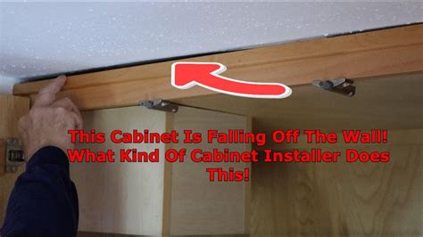 How To Fix A Kitchen Cabinet That Is Loose On The Wall YouTube