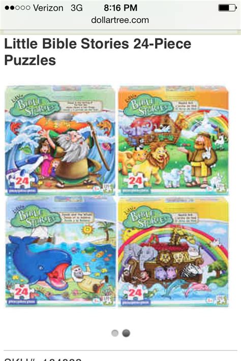 Mini Bible Puzzles 24 Pieces Dollar Tree Sunday School Dollar Tree