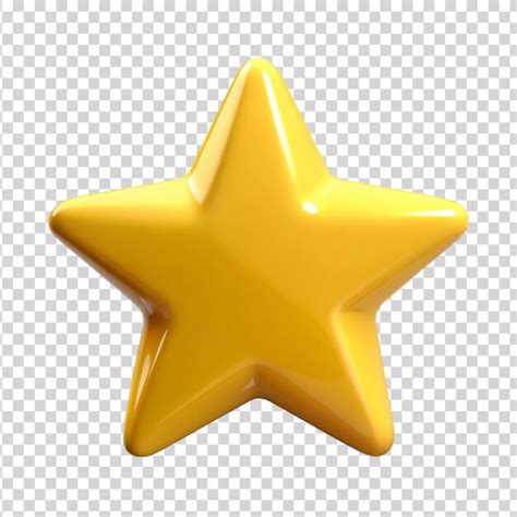 Premium Psd D Yellow Star Isolated On White Background