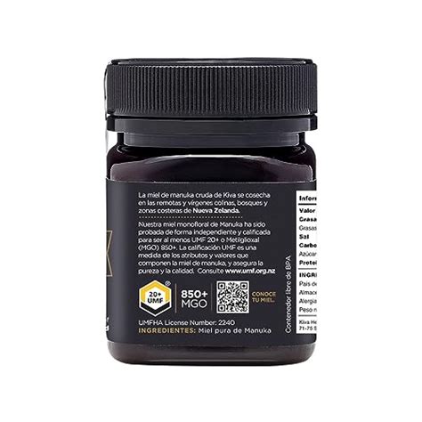 Kiva Raw Manuka Honey Certified UMF 20 MGO 850 100 Pure Genuine