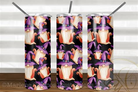 Halloween Gnomes 20oz Skinny Tumbler 12 Graphic By Paperart Bymc