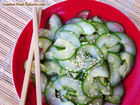 Japanese Cucumber Salad Comfort Food Infusion