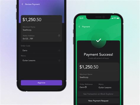 Crypto Wallet App — Review Payment Success Screen By Sandro