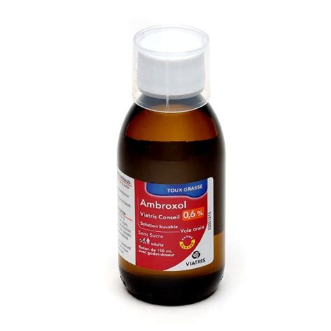 Ambroxol 06 Viatris Sirop Expectorant Sans Sucre Toux Grasse