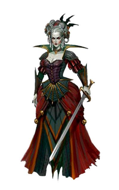 Female Old Human Vampire Aristocrat Pathfinder 2E PFRPG DND D D 3 5