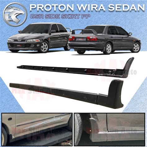 Proton Wira Sedan Saloon Wira Aeroback Lancer Gsr Side Skir Kepala