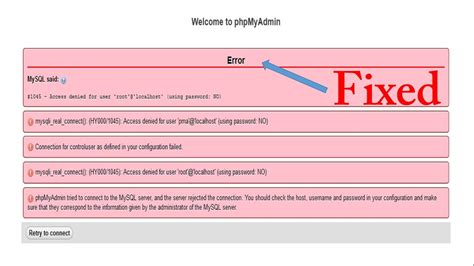 Access Denied For User Root Localhost Using Password Yes Mac