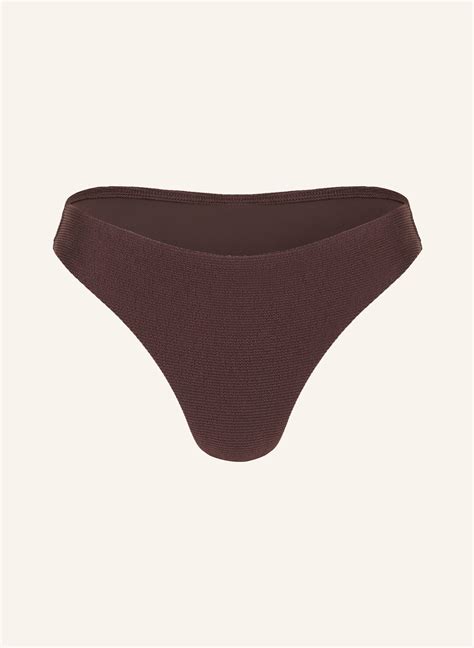 CYELL Brazilian Bikini Hose WAVY BROWN In Dunkelrot