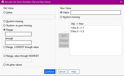 Recoding Variables In SPSS