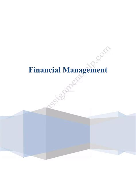 Financial Management Assignment Sample Pdf