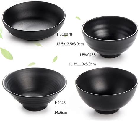 High Quality Black Melamine Bowls Melamine Chinese Soup Bowls For Restaurant - Buy Melamine Bowl ...