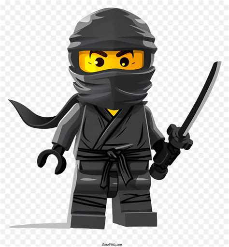 Ninjago Ninja Sword Black Outfit Ninja Pose Ninja Che Tiene La Spada