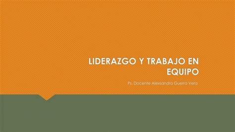 Taller Liderazgo Y Trabajo En Equipo