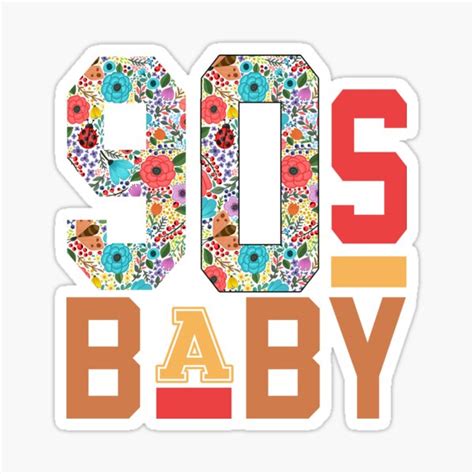 90 S Baby Sticker By Autlu Redbubble