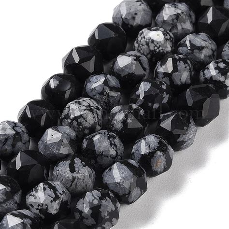 Wholesale Natural Snowflake Obsidian Beads Strands Pandahall