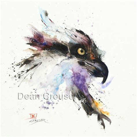 FISH HAWK Osprey Watercolor Print By Dean Crouser Etsy Watercolor