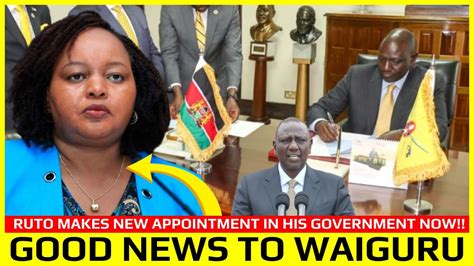 Breaking News Habari Njema Ann Waiguru Apatiwa Kazi Mpya Ndani Ya