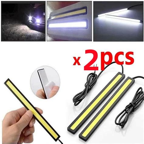 2pcs 17cm Universal Waterproof Daytime Running Lights Cob Fog Lamp Car Styling Led Day Light Drlpng