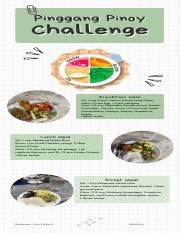 Optimizing Your Diet Pinggang Pinoy Challenge And Meal Plan Course Hero