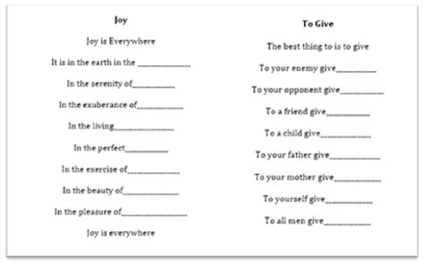 Examples of poem templates | Download Scientific Diagram