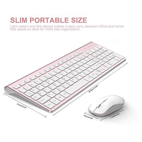 J JOYACCESS Wireless Keyboard And Mouse Combo Rechargeable Ergonomic