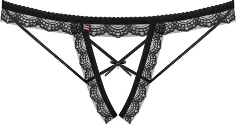 Obsessive 865 Thc Spicy Crotchless Thong Black Skroutzgr