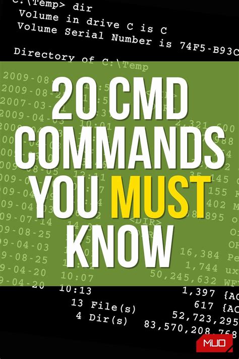 20 Windows Command Prompt CMD Commands You Must Know Command