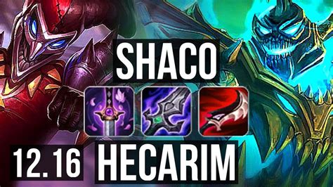 SHACO Vs HECA JNG 11 0 6 Legendary 1 4M Mastery 800 Games EUW