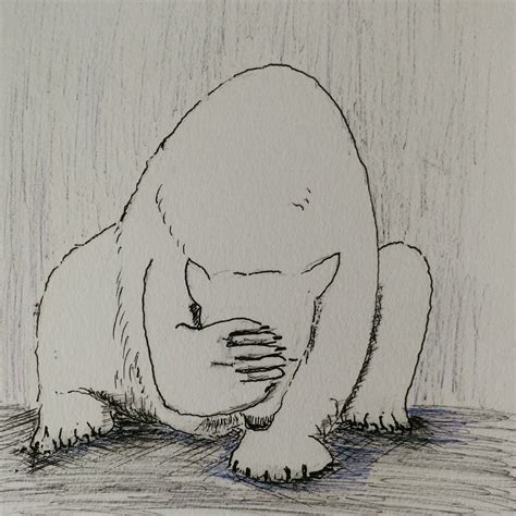 Polar bear. Pen drawing in my sketchbook. | Drawings, Watercolor ...