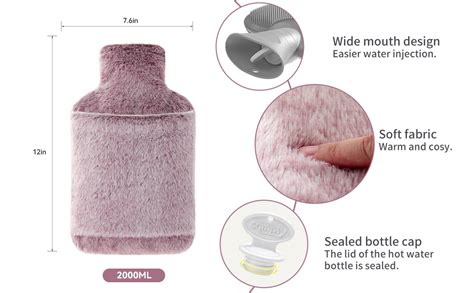 Amazon Samply Hot Water Bottle With Cover L Hot Water Bag With Hand Pocket For Hand