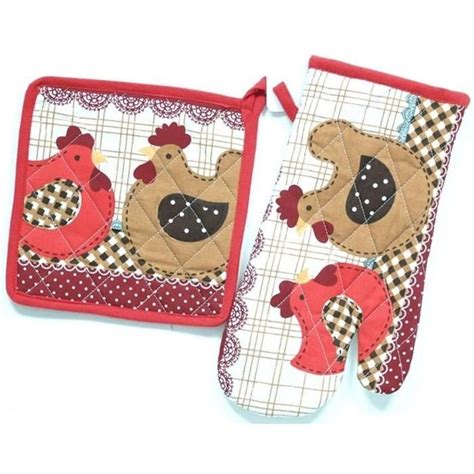 Set Gant Manique Poule En Coton Style Campagne Cdiscount Maison