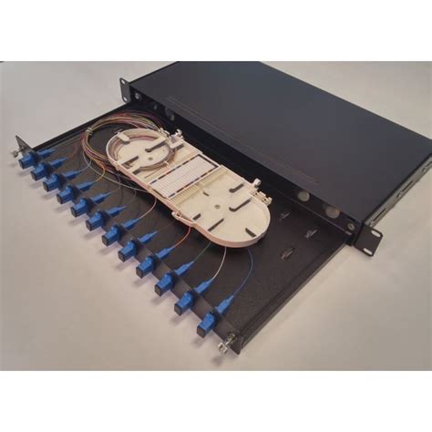 19'' ODF 12 порта, симплекс, 1U, 1 касети, 12 термофити