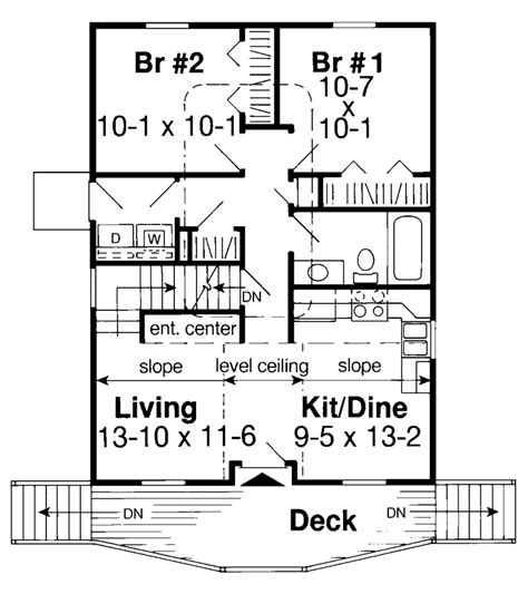 Summit Cliff A-Frame Style Home Plan 038D-0644 - Shop House Plans and More