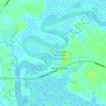 Fairview Riverside State Park topographic map, elevation, terrain