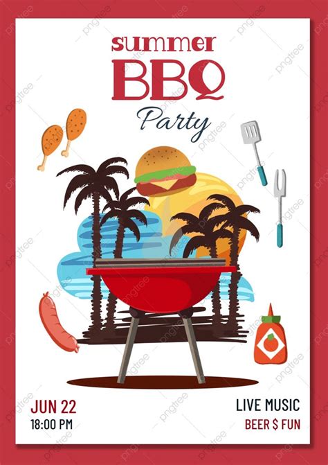 Summer Barbecue Weekend Dinner Poster Template Download on Pngtree ...