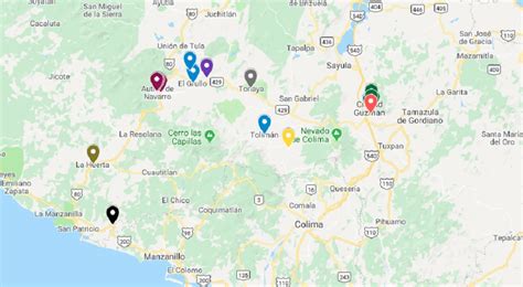 Mapa Ubica Los Centros De Acopio En Los Municipios