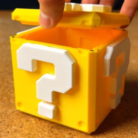 Free Stl File Mario Block Box With Magnetic Lid D Printable Model To