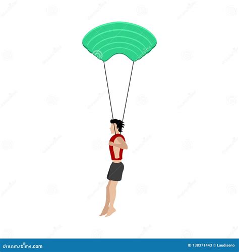 Isolated young paratrooper stock vector. Illustration of extreme ...