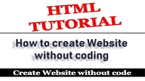 Create Own Website Without Coding Web Design Tutorial Youtube