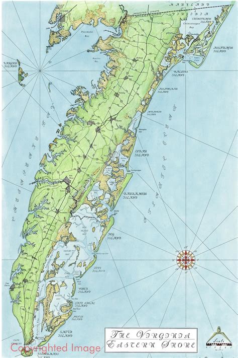 Eastern Shore of Virginia Map (BIC Exclusive) — Barrier Islands Center