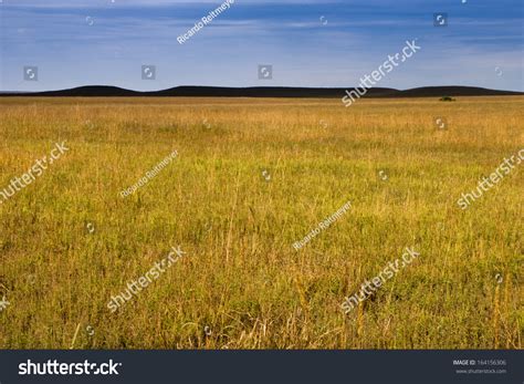 Dark Mysterious Hills Kansas Tallgrass Prairie Stock Photo 164156306