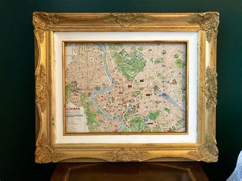 DIY Framed Vintage Map - Holladays at Home