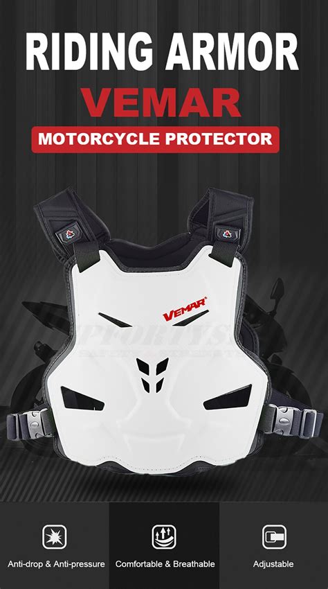 Vemar Armadura Corporal Para Motocicleta Protector De Pecho Unisex