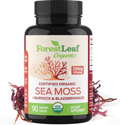 Organics Ocean Wild Sea Moss Capsules 100 Organic Irish Sea Moss With Organic