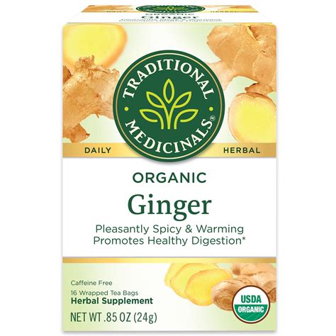 Traditional Medicinals Tea Organic Ginger Tea Bags 16 Count