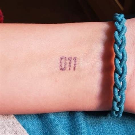 Stranger Things Eleven Millie Bobby Brown 011 Wristband Tatuagem