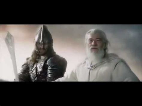 Lord Of The Rings Gandalf And Eomer Helping Rohan On The Two Towers