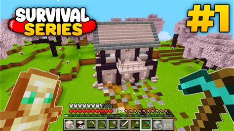 Minecraft Pe 🔥 Survival Series Ep 1 In Hindi 🥰 121 Made Op Survival Base And Iron Armour Youtube